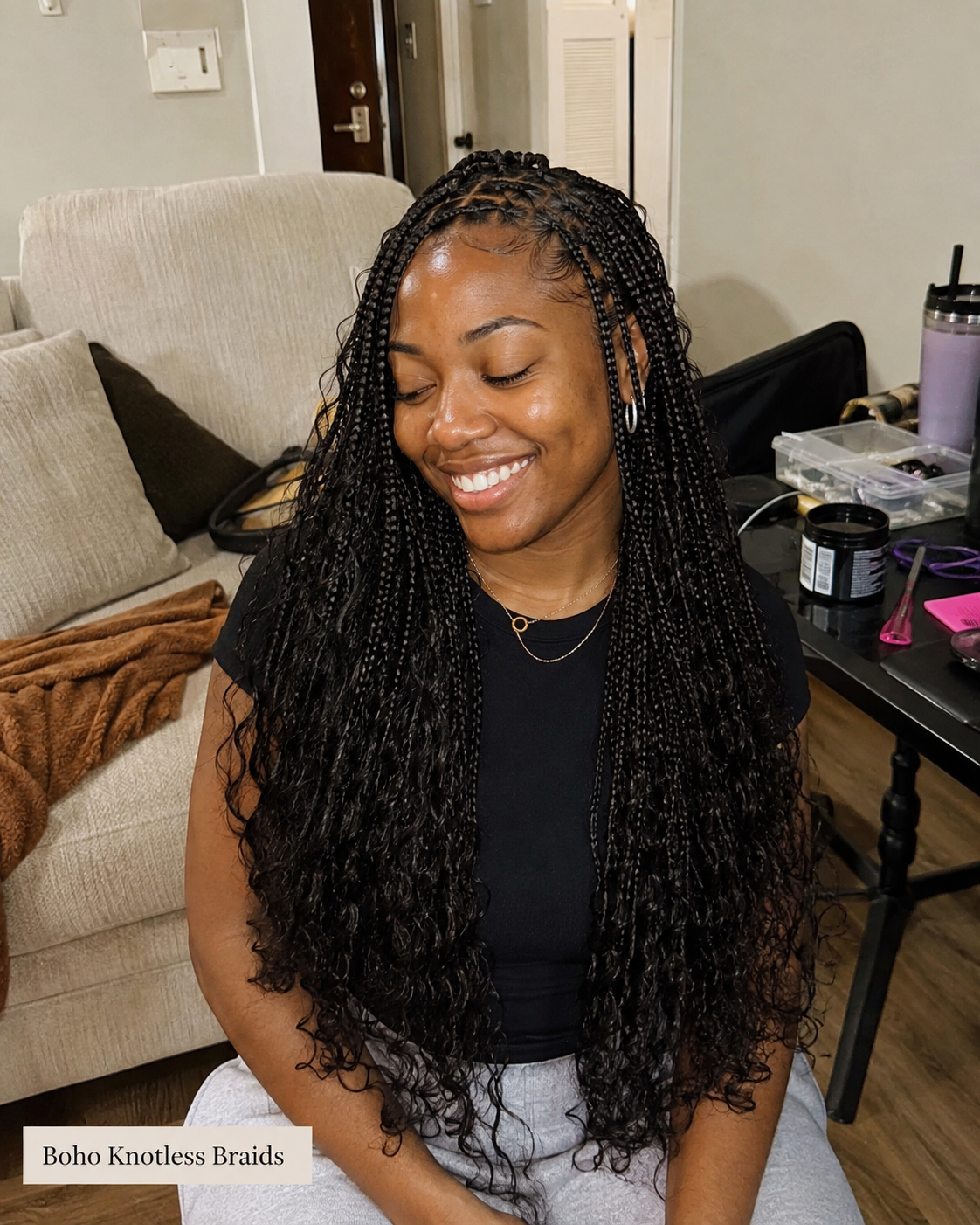 Boho Knotless Braids